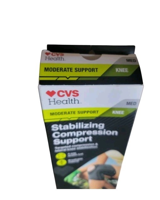 CVS Health Deluxe Stabilizing Compression Knee Moderate Support .,Medium
