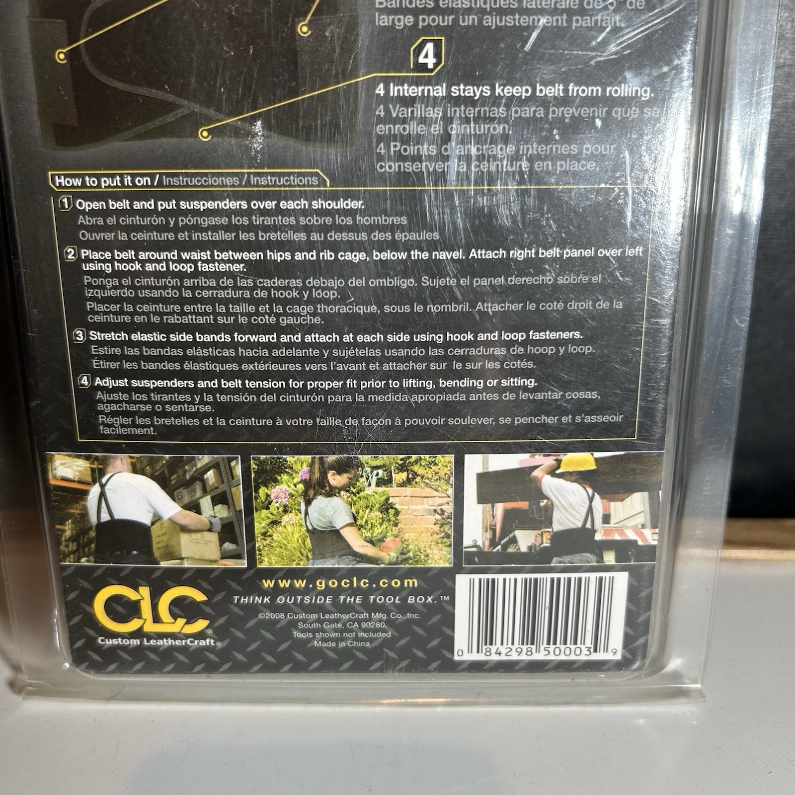 CLC Work Gear #5000M Elastic Back Support Belt Size Medium 32″ to 38” New