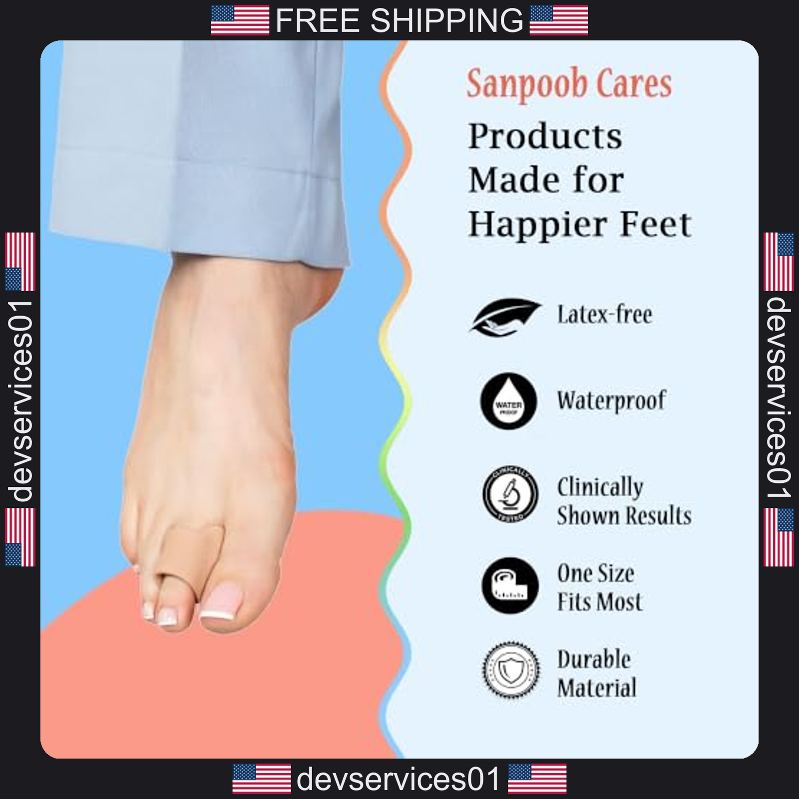 10 Pack Silicone Toe Separators for Bunions and Overlapping Toes