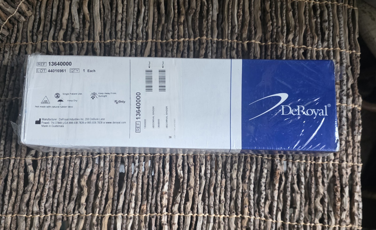DeRoyal 10 in Universal Abdominal Binder 1364000 36-42″ Open Box