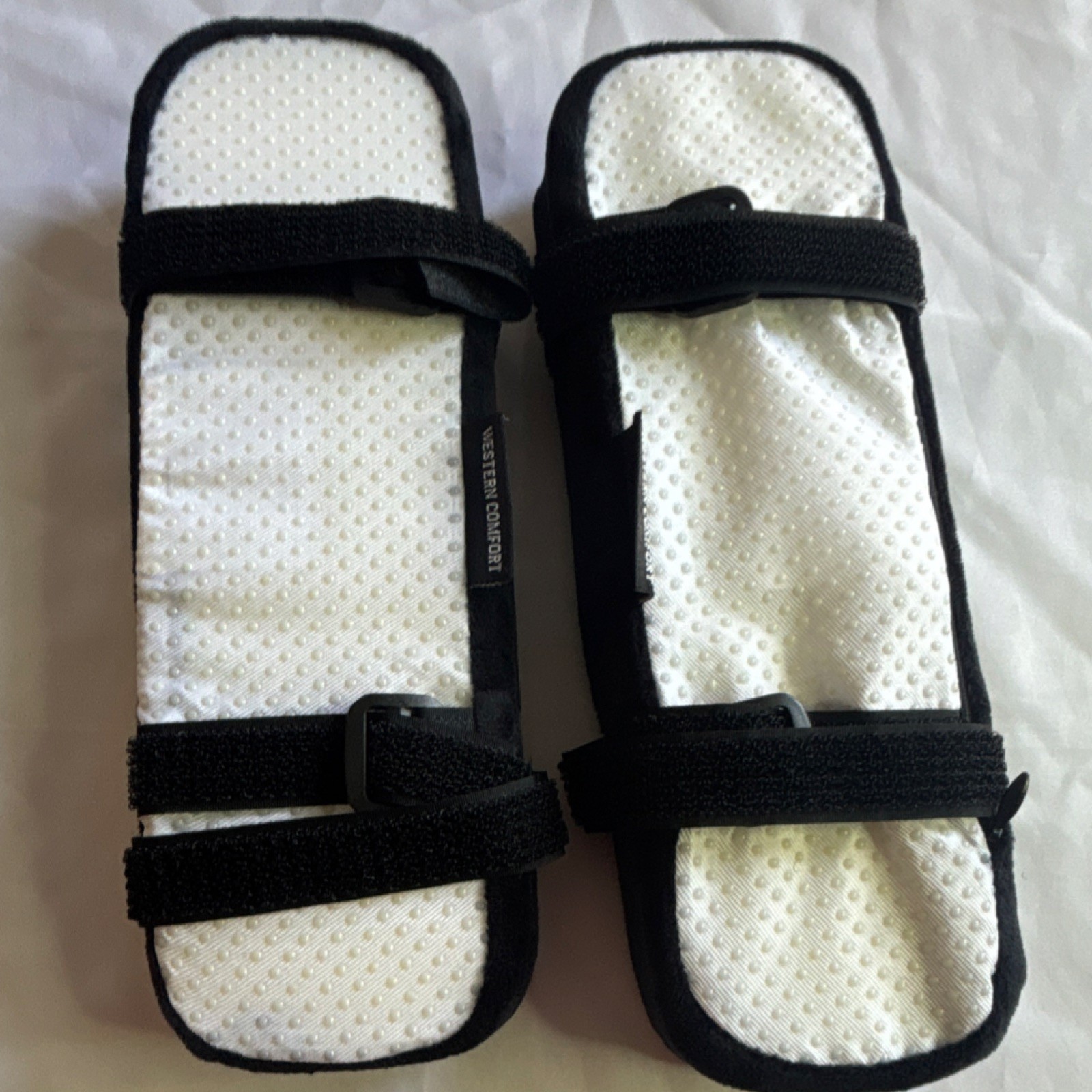 Western Comfort Armrest Pads Adjustable Black White Pair Arm Support 10x3x3 in