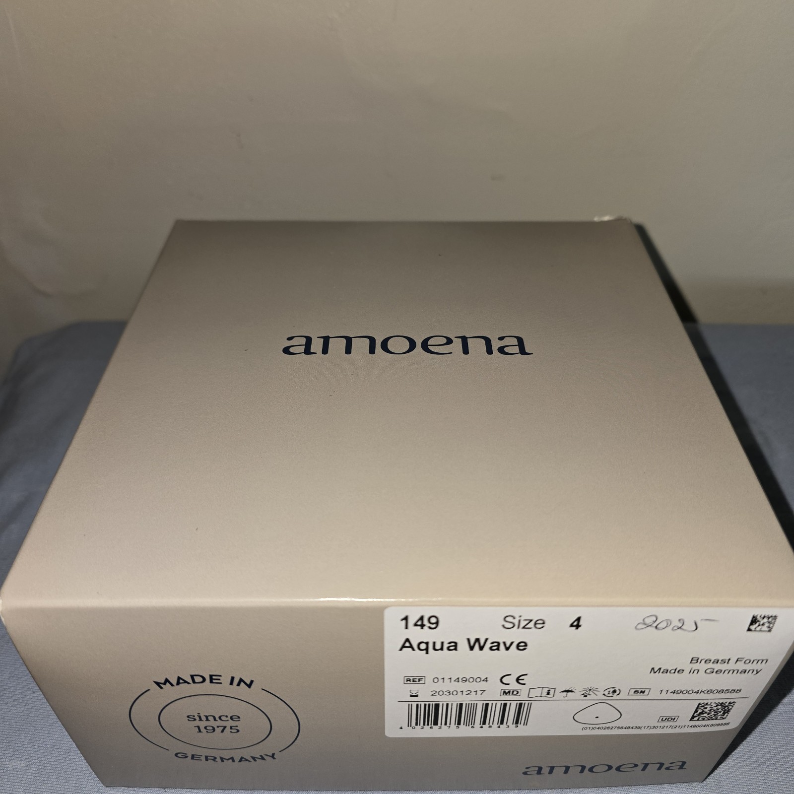 Amoena 149 Aqua Wave Breast Swim Form Size 4 Very Good Box Manual