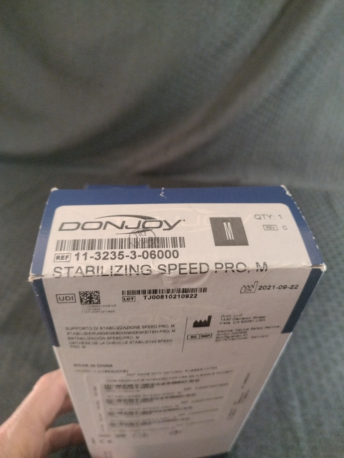 TWO DONJOY STABILIZING SPEED PRO ANKLE SUPPORT BRACES Medium Black NIB