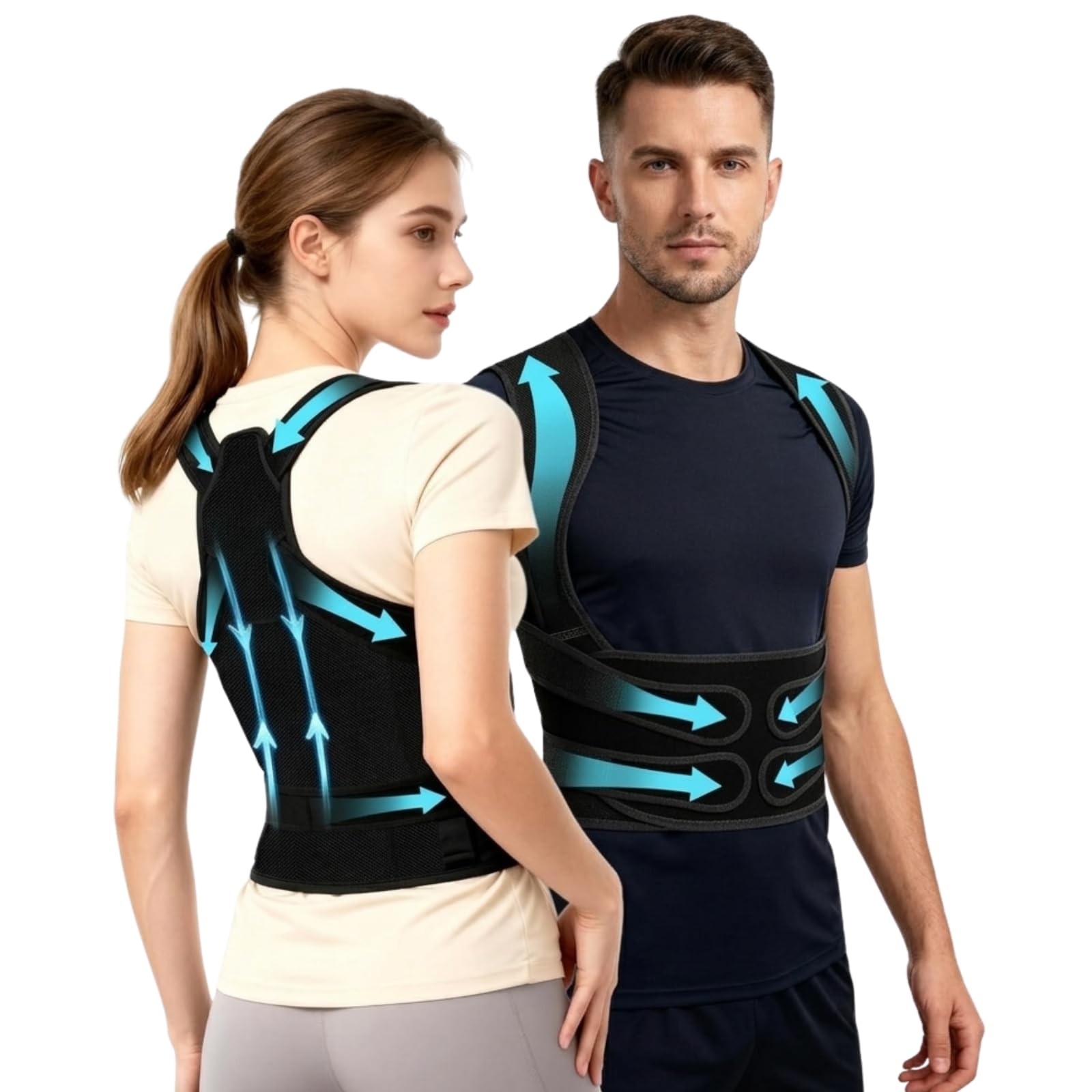 Posture Corrector for Women & Men, Adjustable Back Brace for Upper & Lower Ba…