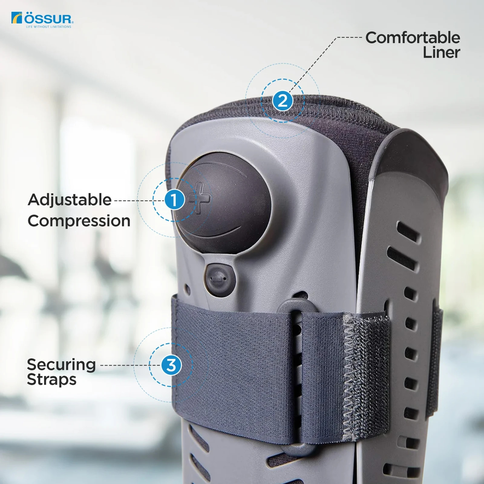 Ossur Rebound Air Walker Cushioned for Immobilization & Achilles Tendon Support
