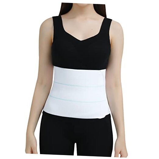 Abdominal Binder Post Surgery Tummy Tuck Belt For Women & M (30″-45″) White