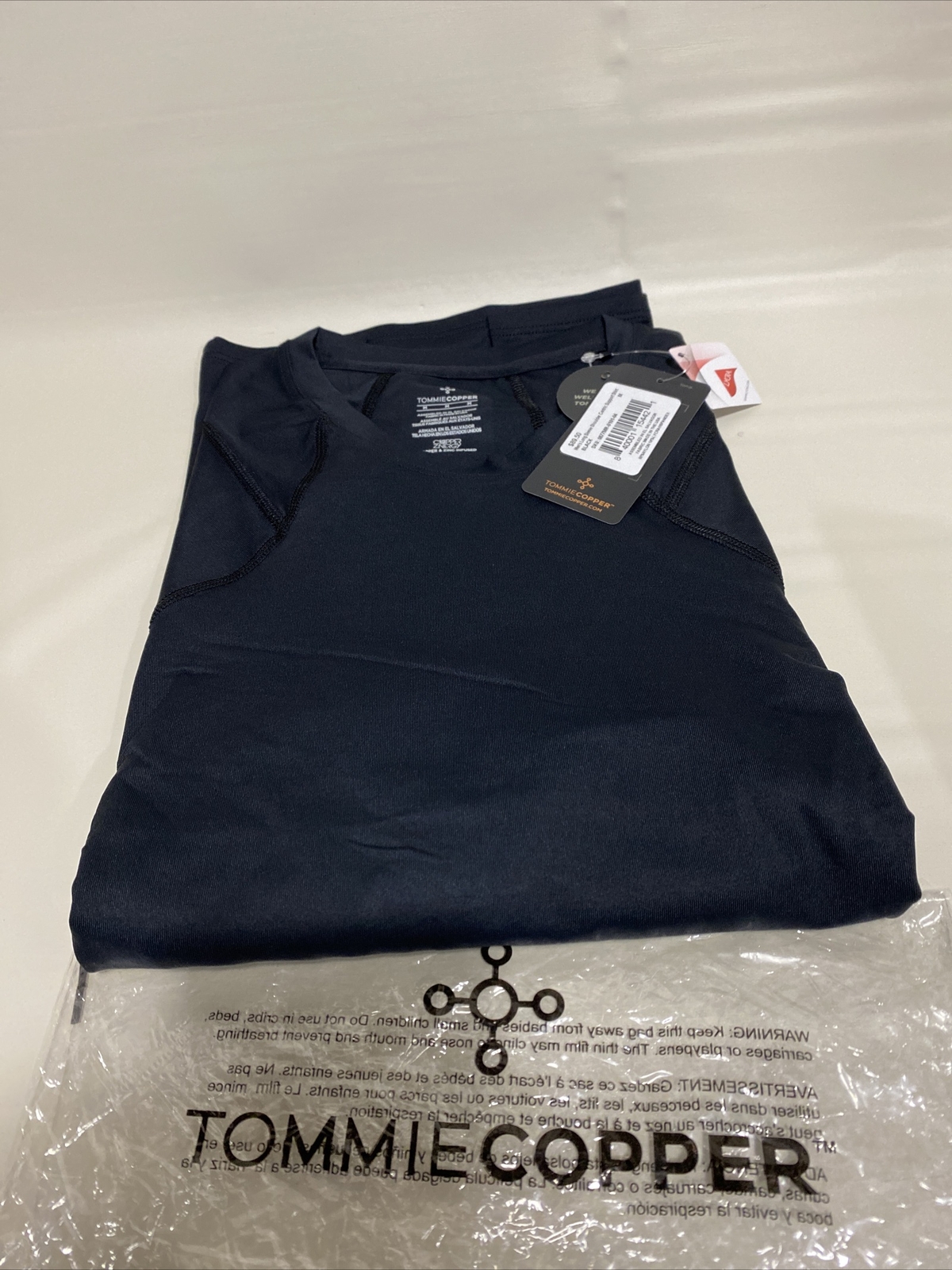 Tommie Copper Men’s Long Sleeve Shoulder Centric Support Shirt Black Size Medium