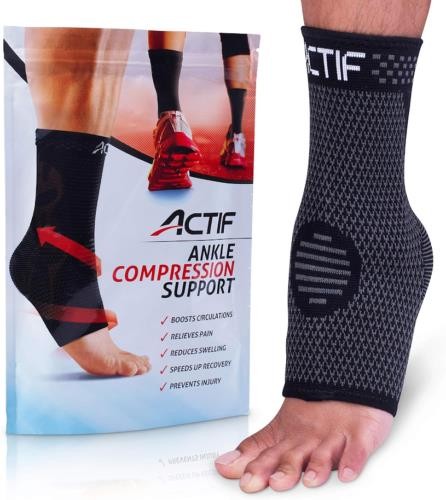 Actif Ankle Compression Support Pain Swelling Recovery SMALL US Size 4-7 16z