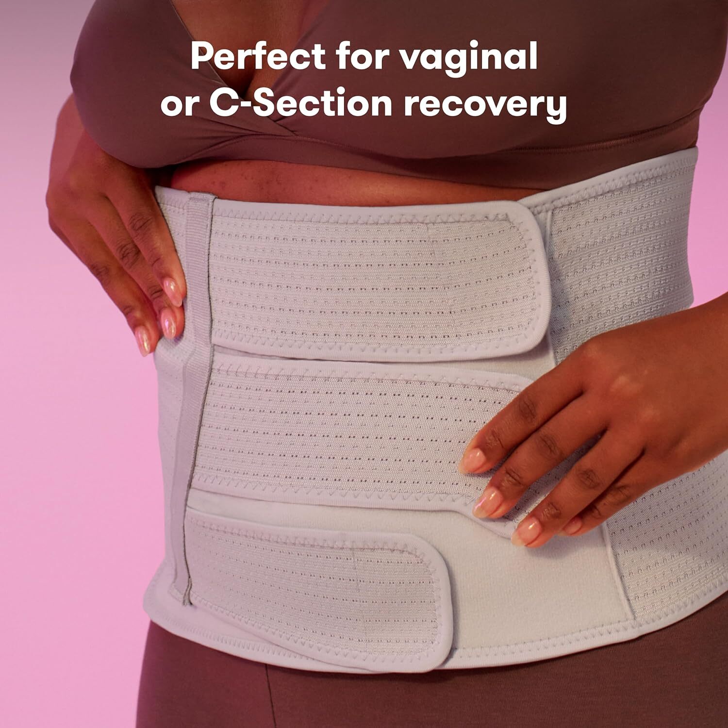 Frida Mom Belly Binder Postpartum Recovery, for Natural One Size, Gray