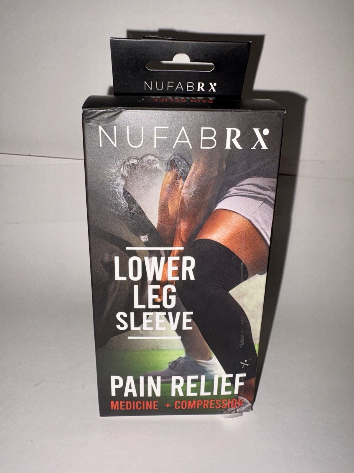 NUFABRX Lower Leg Compression Sleeve Using Capsaicin Pain Relief One Size New