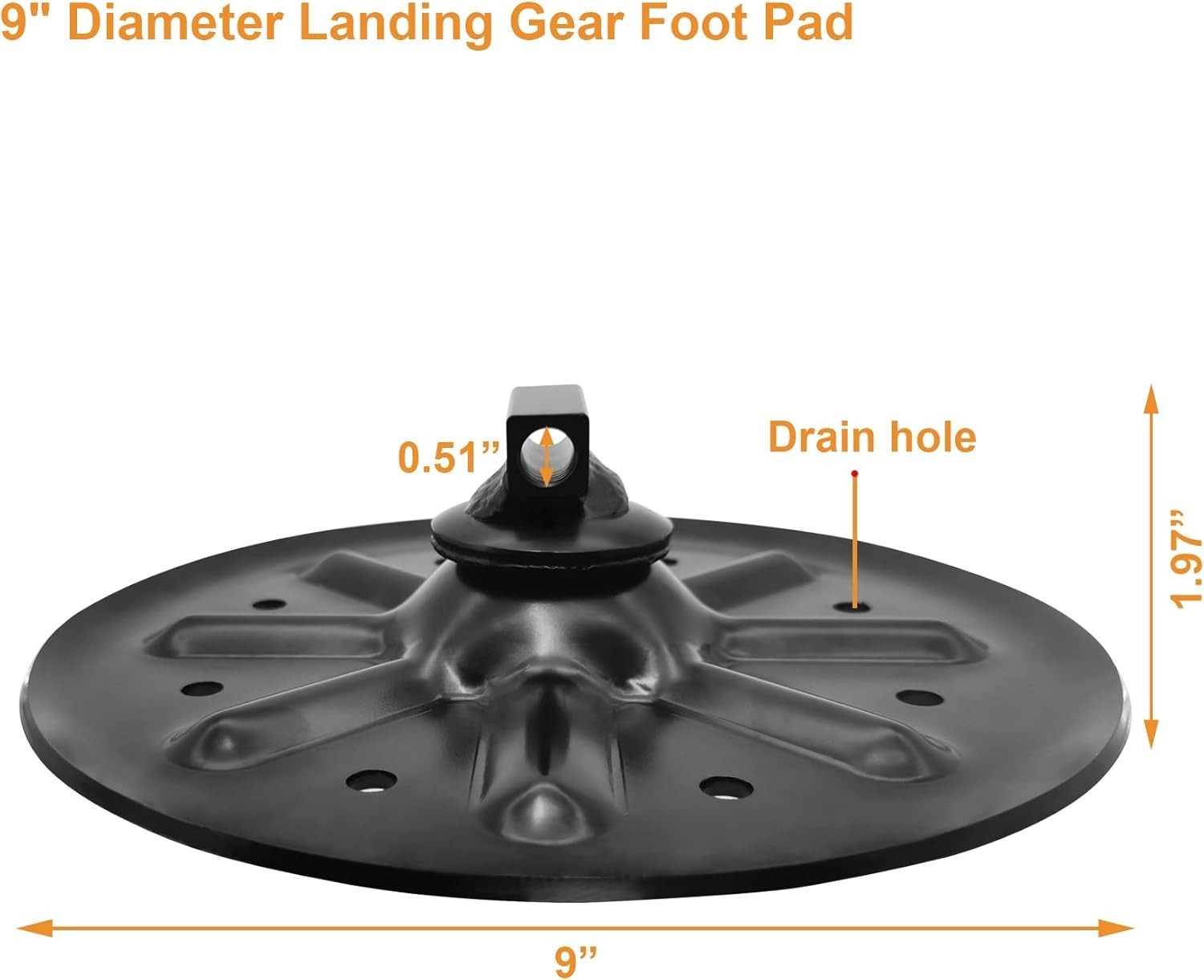RV Foot Pad Replacement – 9″ Diameter Jack Feet – Corrosion-Resistant – 2 Pcs