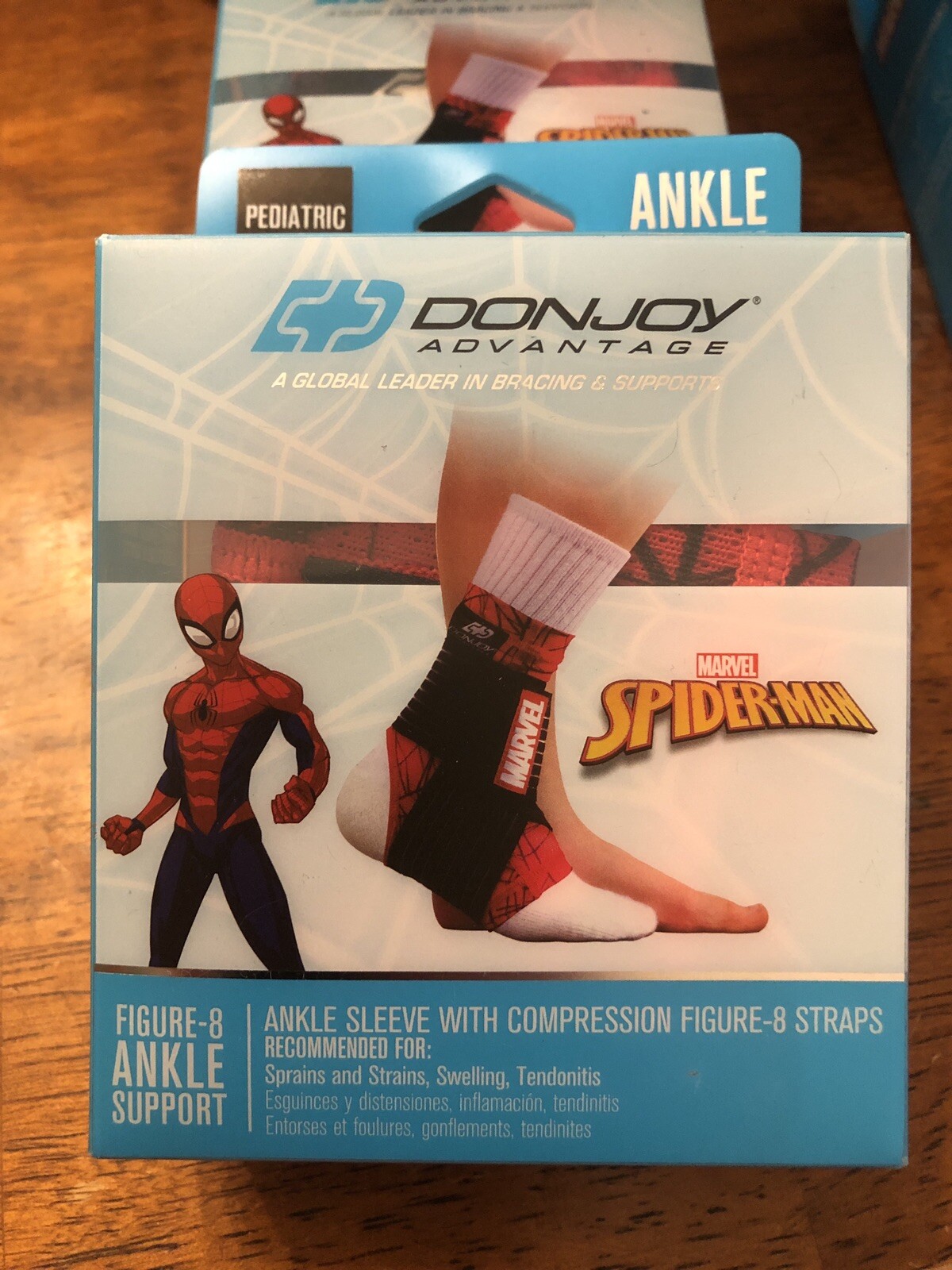 DONJOY ADVANTAGE Moderate Figure – 8 ANKLE SUPPORT Spider-Man Marvel PEDIATRIC