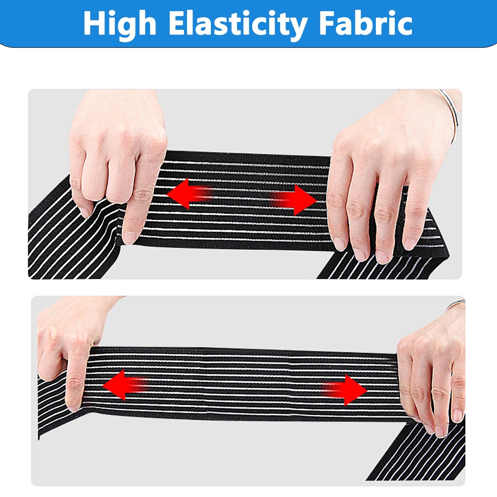 2 PCS Elastic Ankle Brace Compression Support Adjustable Wrap Running Sports