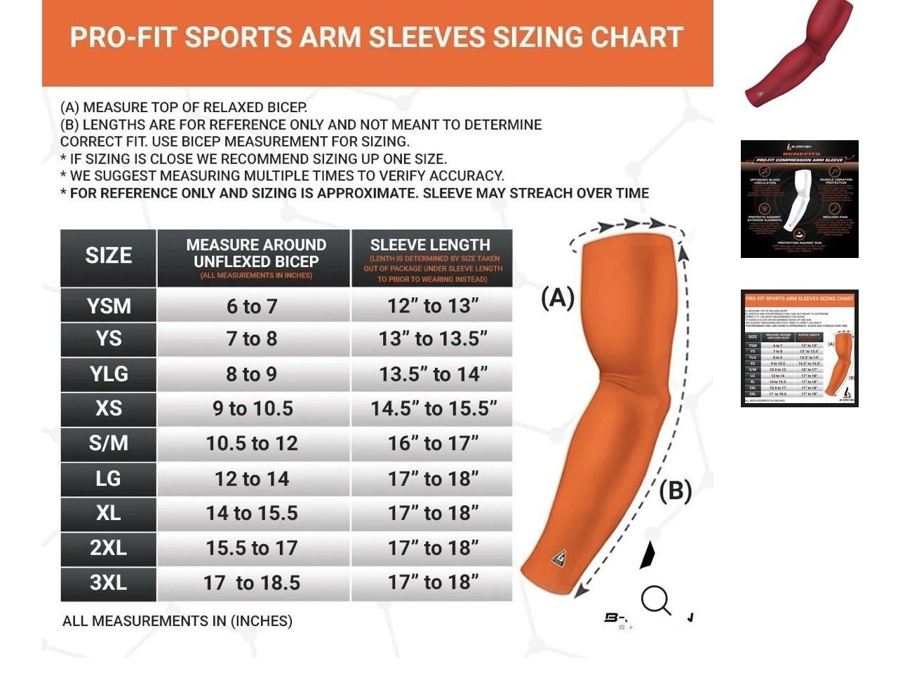 B-Driven Sports Pro-Fit Compression Arm Sleeve Maroon XS ARMSLV-084-XS
