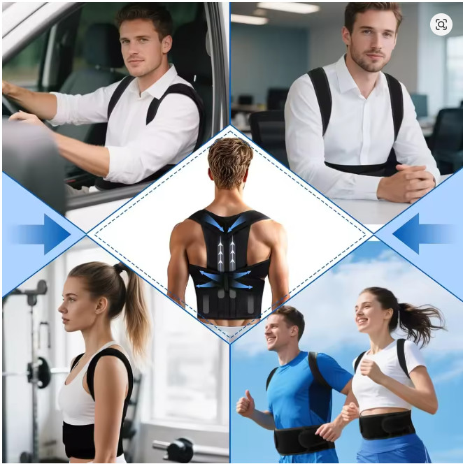 Back Brace Posture Corrector for Women and Men, Shoulder Straightener, Adjustabl