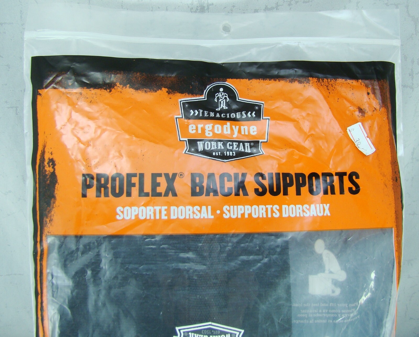 Ergodyne ProFlex Econo Elastic Back Support Brace w Adjustable Suspenders Sm NEW