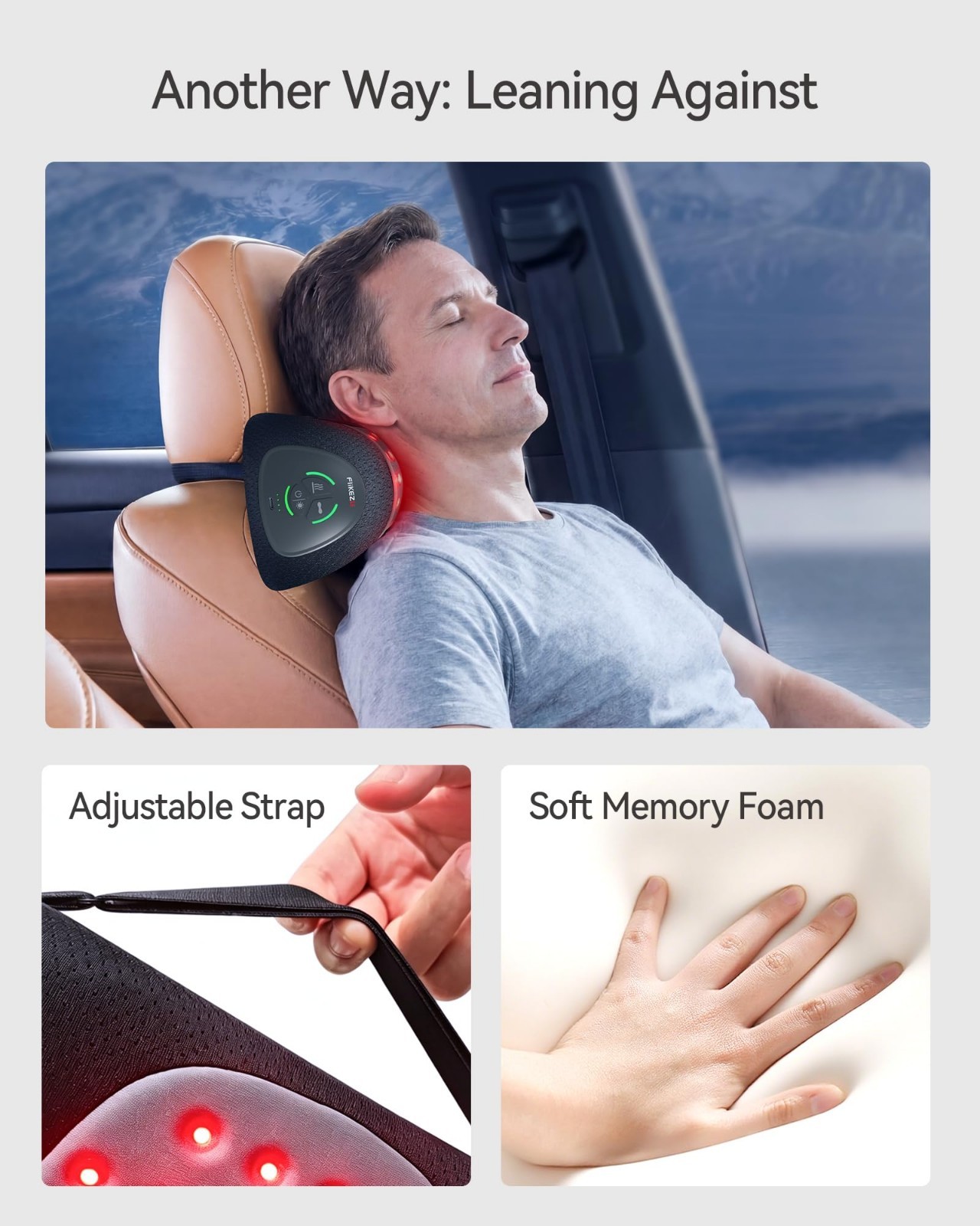 Heated Cervical Traction Device with Red Light Therapy & Massage | Neck Stretche