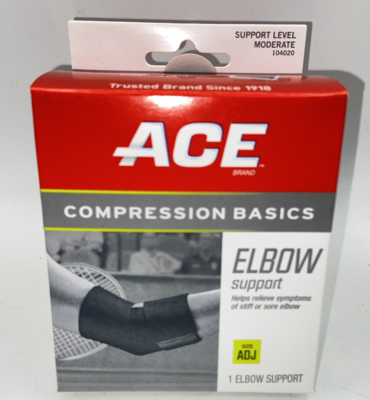 Ace Elbow Compression Basics Adjustable fit 6.5” – 13.5” Moderate Support