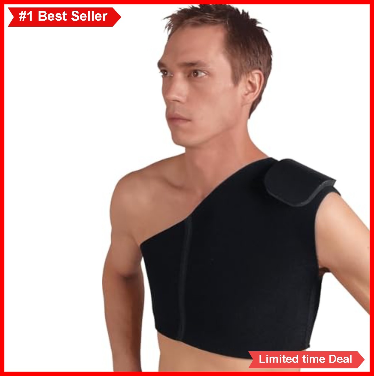 AC Shoulder Support Brace Medium Hard Shell Foam Pad Neoprene Breathable Vest