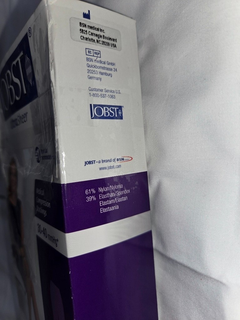 JOBST Ultra Sheer Waist CT 30-40mmHg Suntan M Compression Stockings 121498 J1