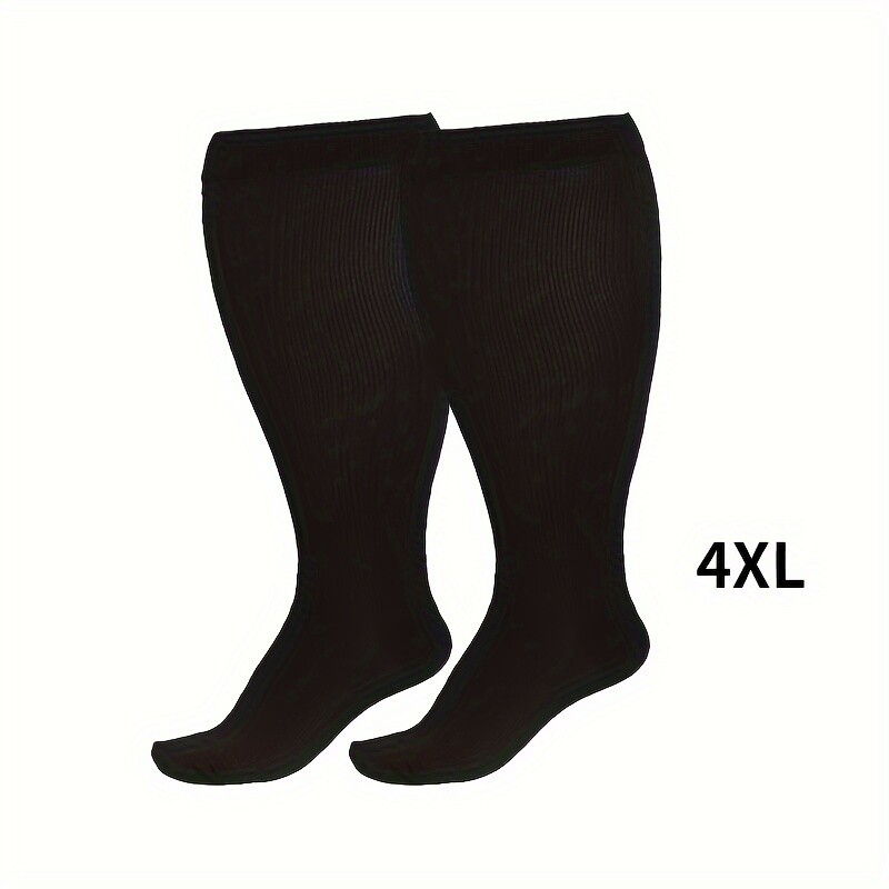 3 Pairs Plus Size Compression Socks 20-30 Mmhg Breathable Circulation Calf Socks