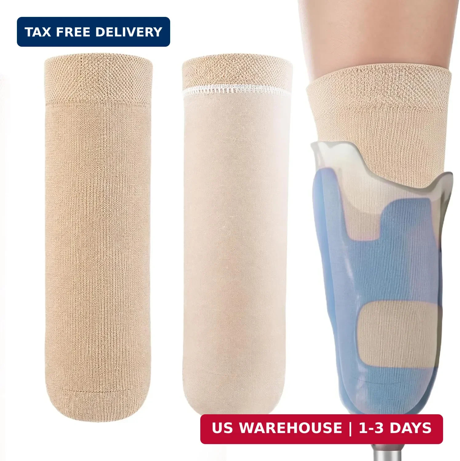 Prosthetic Stump Shrinkers- Above Knee,Prosthetic Gel Socks,Skin-Friendly and Co