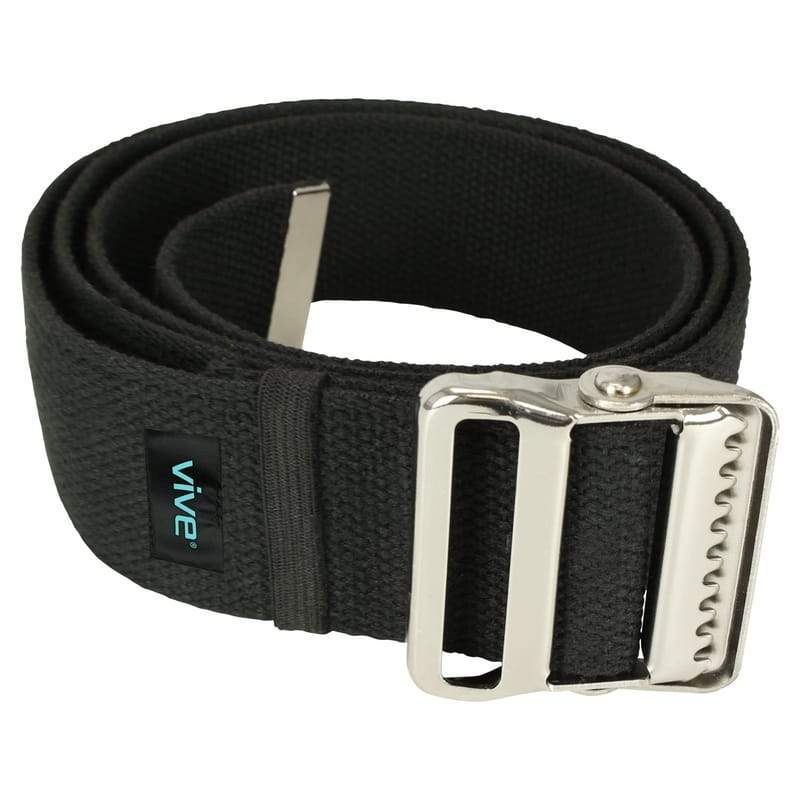 VIVE Gait Belt (60 inch) Black – Transfer Assist Device for Seniors, Elderly, Pe