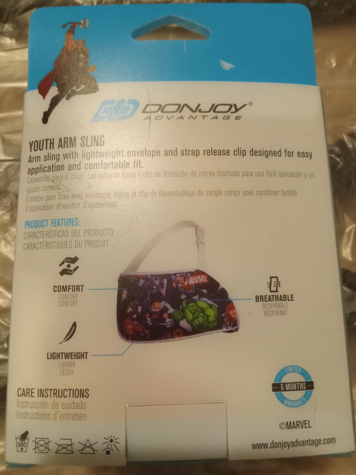 Donjoy Advantage• Marvel Avengers• Youth Size• Arm Sling•