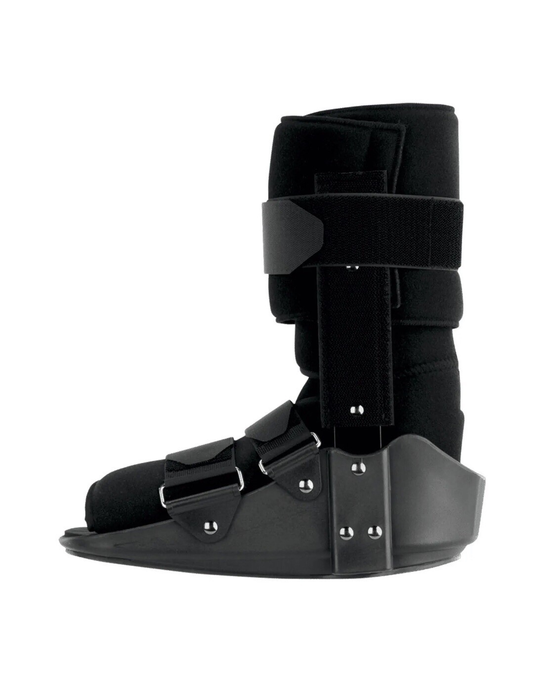 Breg Fixed Black Ankle Walker Boot Short XSmall Hook & Loop Strap Either Foot