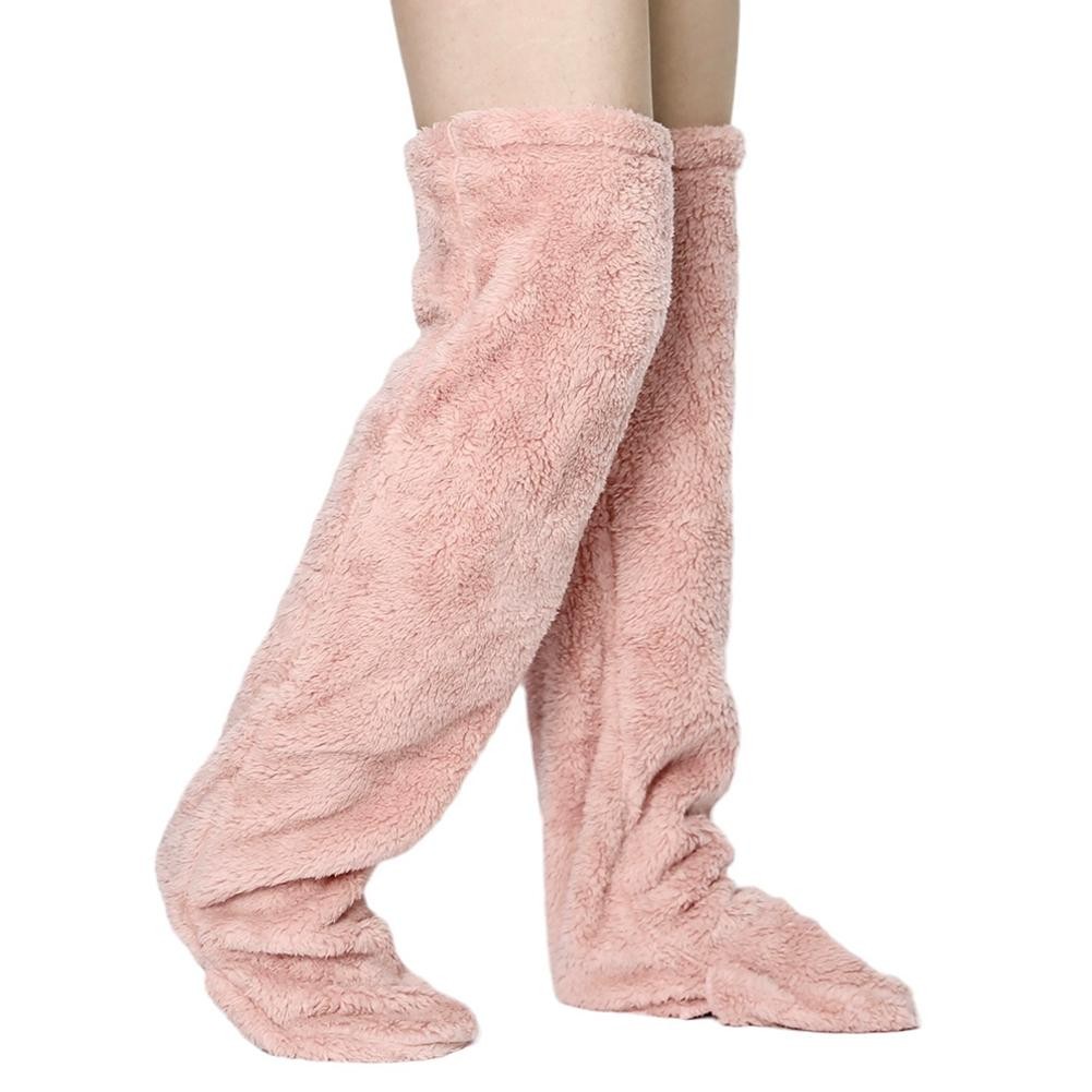 Winter Warm Women Slippers Shoes Thick Home Floor Socks Non Slip Fuzzy Socks]