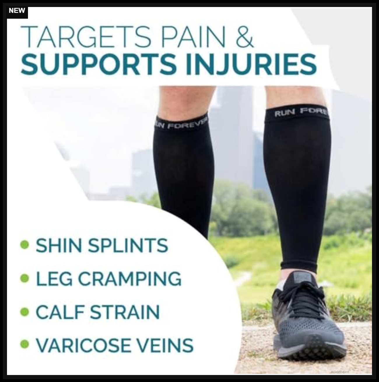Calf Compression Sleeve 20-30mmHg Leg Support for Running Athletic Pain Relief