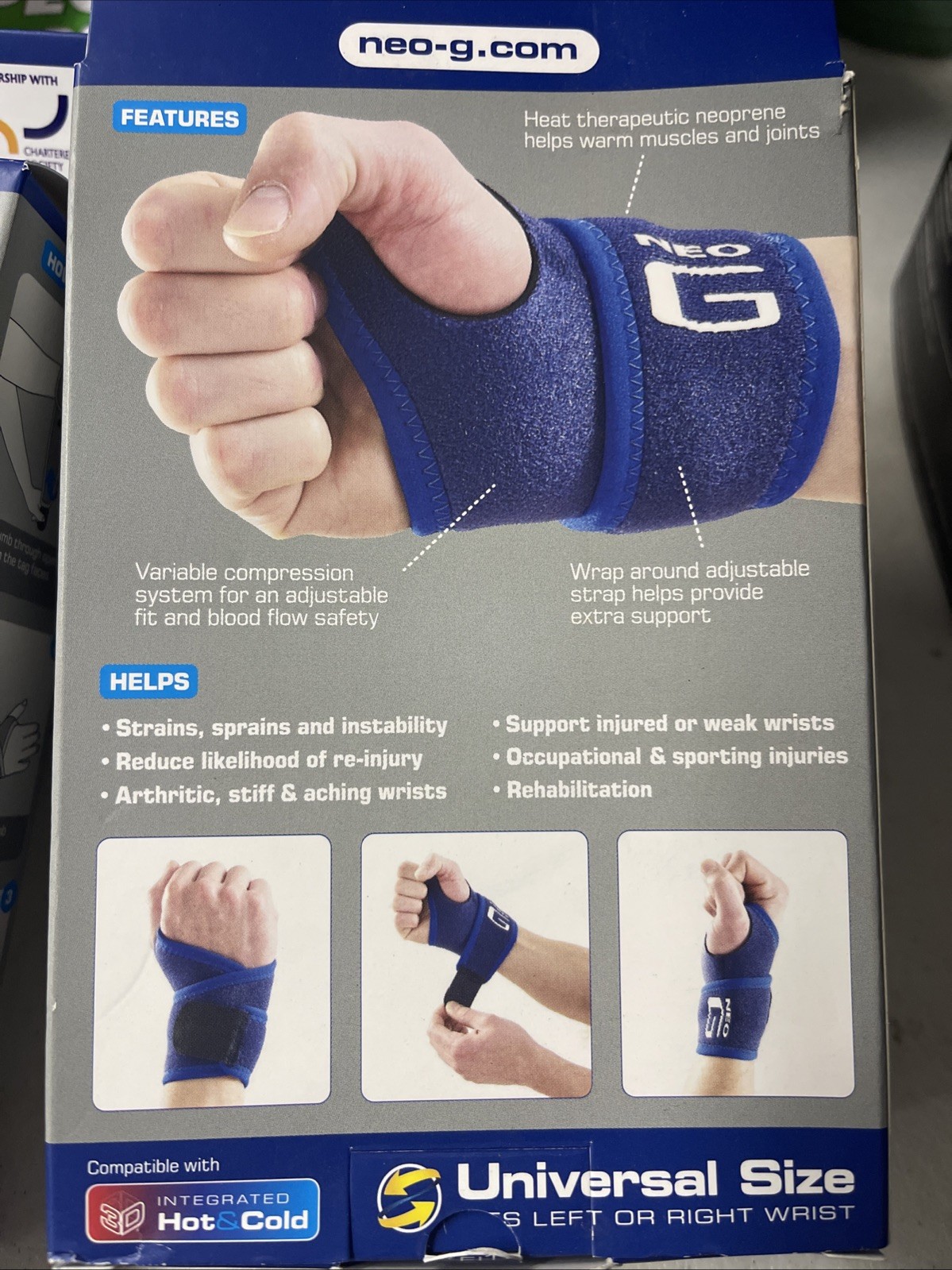 Lot Of 2 Neo G Wrist Support Brace – Left Or Right – Ref 882 – Safely Shipped!