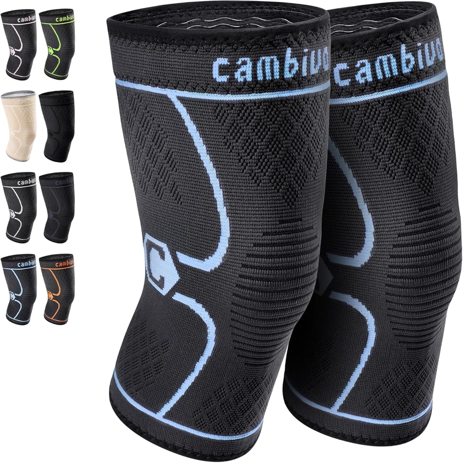 2 Pack Knee Braces for Knee Pain, Knee Compression Sleeve for Men and Women, Kne