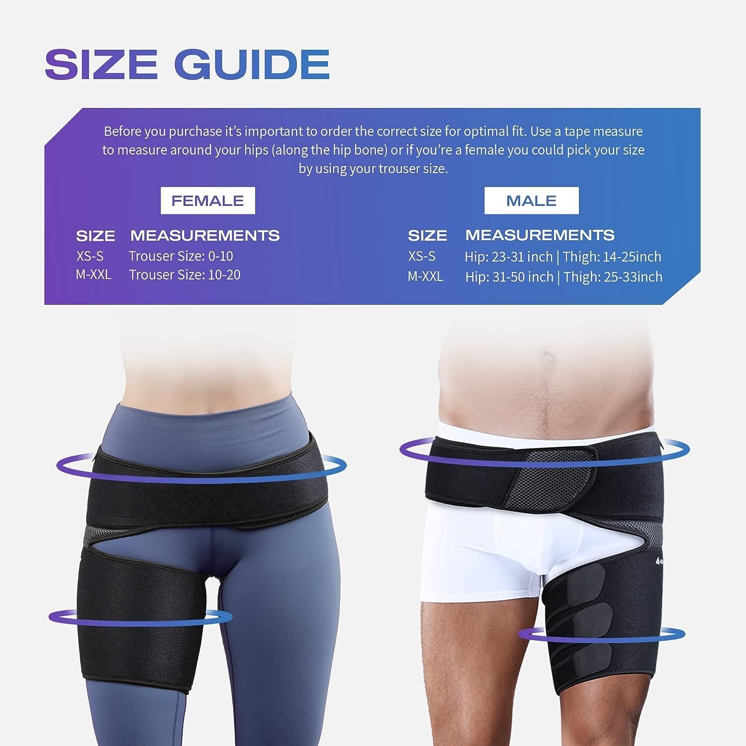 Always Ready Hip Brace for Sciatica Pain Relief w/ Hot & Cold Gel Pack M-XXL NEW