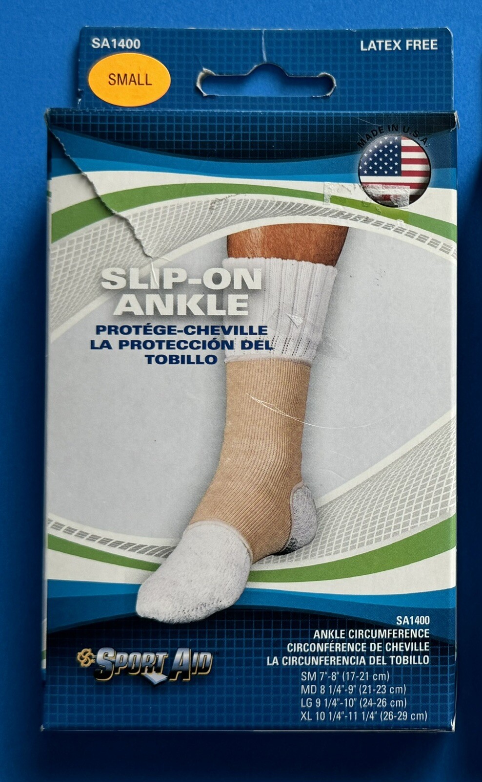 Sport Aid Slip-On Ankle (Ankle circum. 7-8 Inches) Beige Small