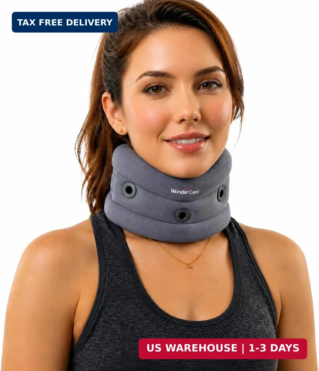 Wonder Care Neck Brace for Sleeping Cervical Collar Adjustable Neck Support Brac