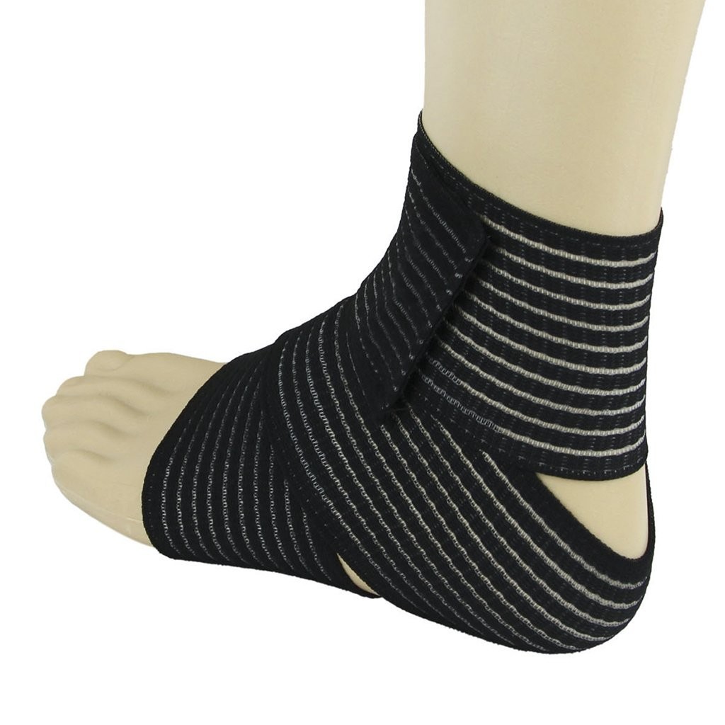 2-Pack Elastic Ankle Brace & Compression Wrap for Sports – Adjustable Support