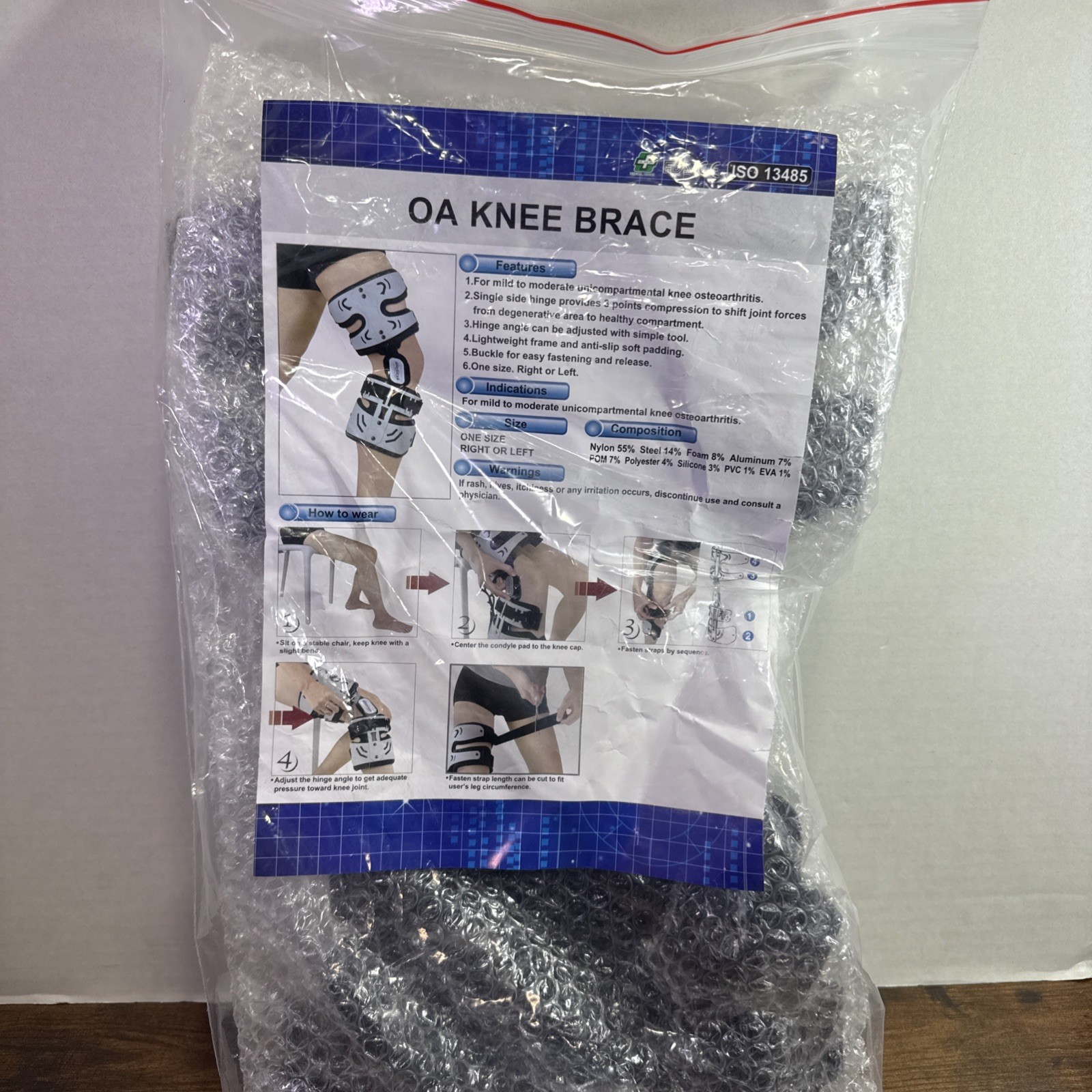 Adjustable OA Knee Brace American Medical Products ISO 13485 Leg (LEFT) NEW