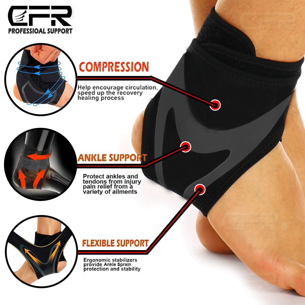 Foot Wrap Compression Sleeve Ankle Brace Support Plantar Fasciitis Pain Relief