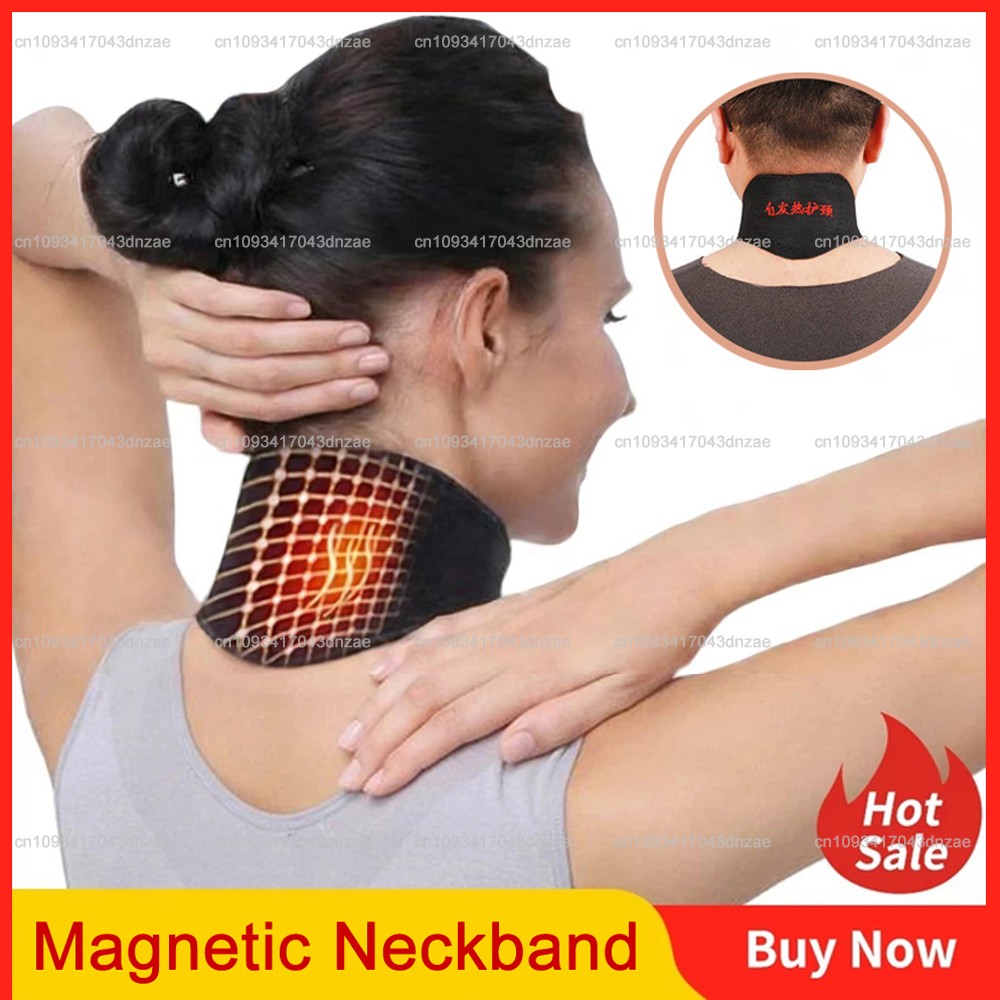 Self Heating Neck Support Brace Collar Magnetic Pain Relief Heat Pad Tourmaline