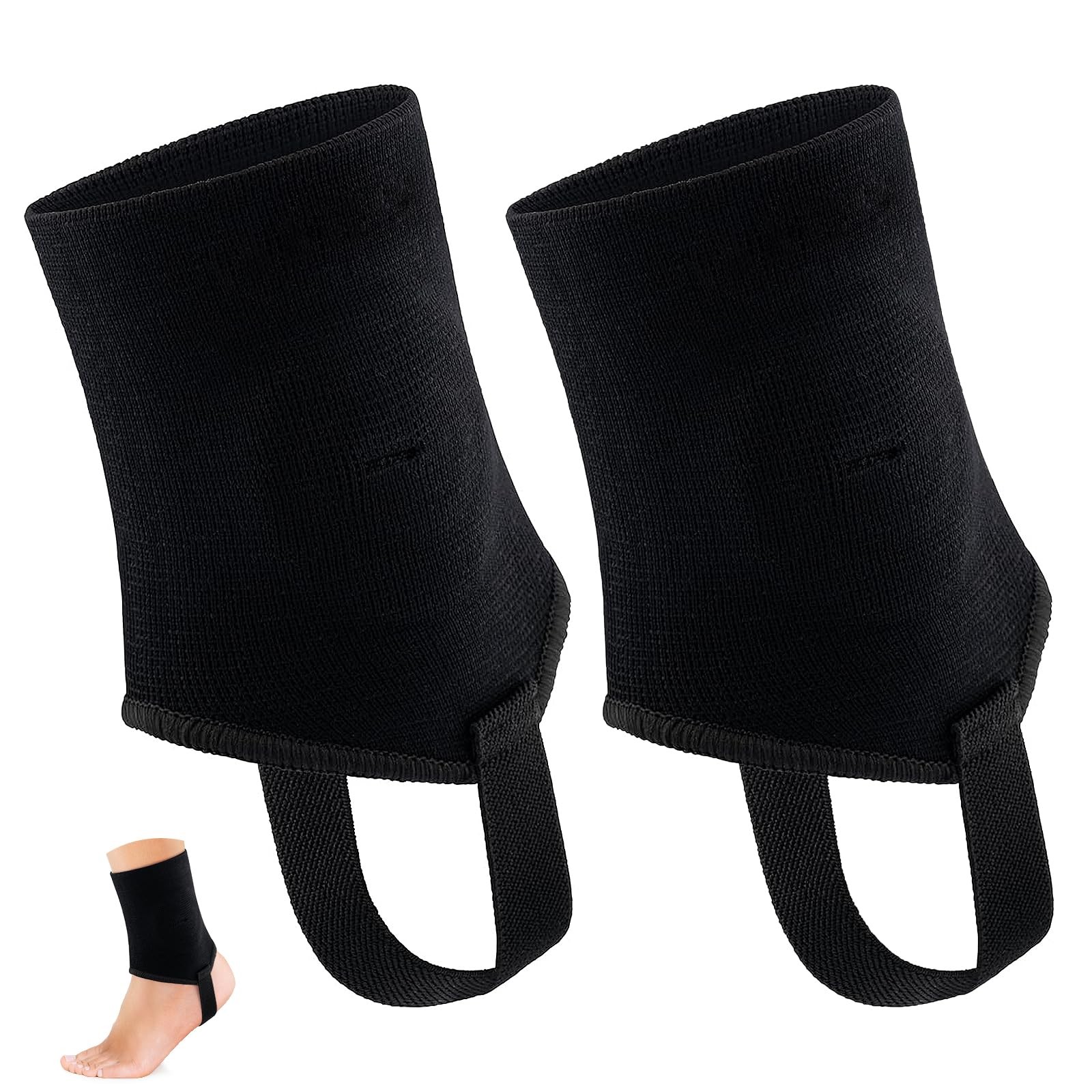1 Pair Shield Protector Dual Sided Cushion Pads Ankle Brace w/ Elastic Heel Band