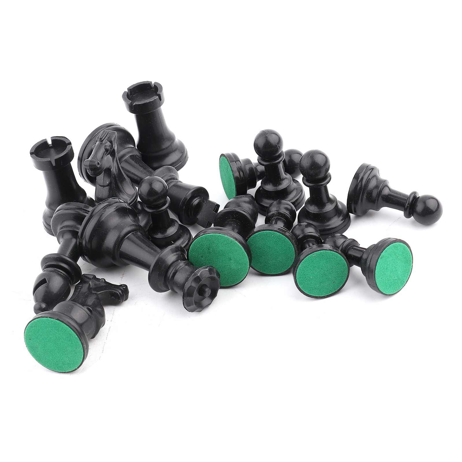 Black&White L Plastic Chessmen Set International Chess Game Complete ☆