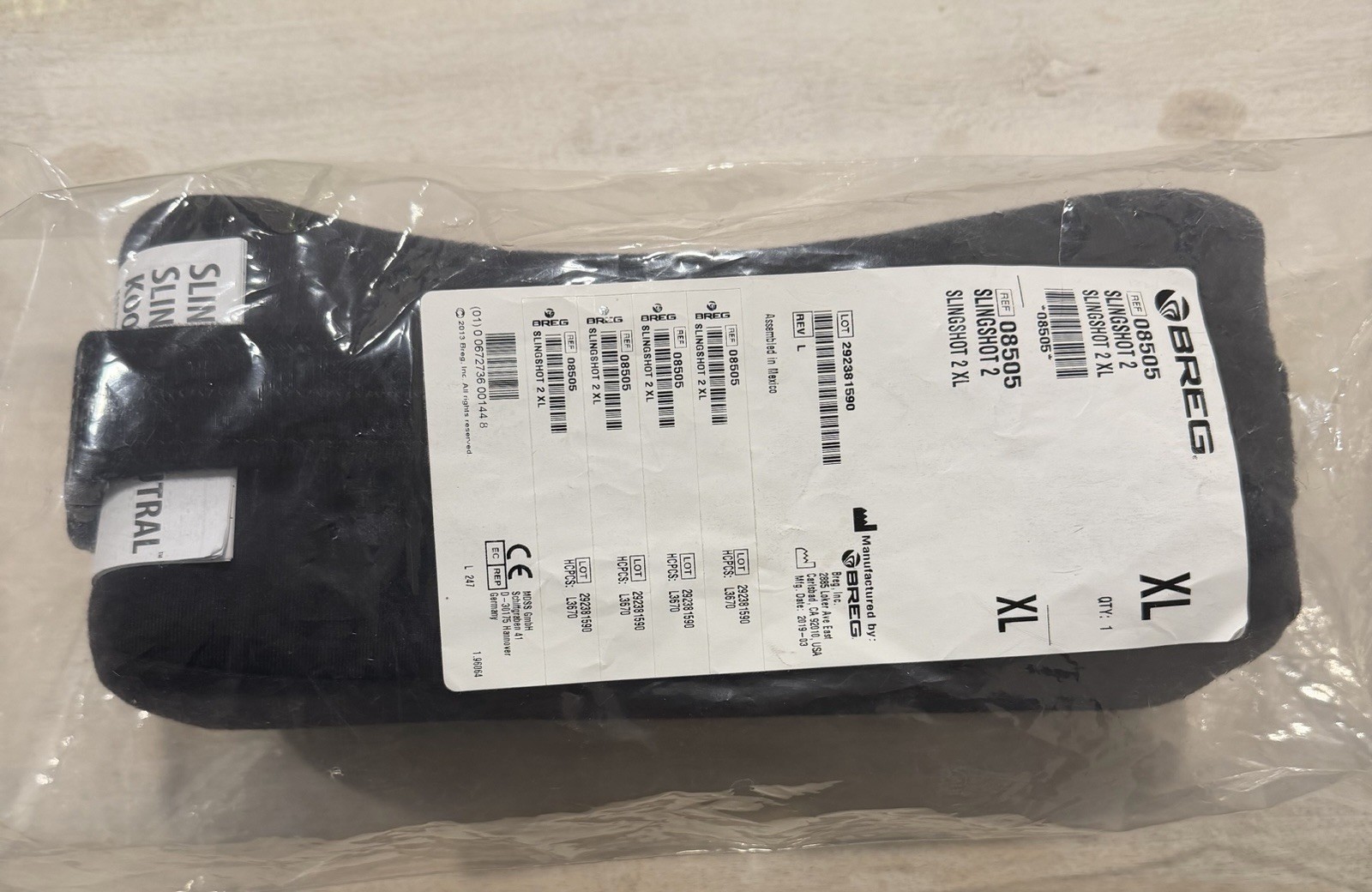 BREG SlingShot 2 Shoulder Brace XL 08505 Arm Sling Abduction Pillow NEW Sealed