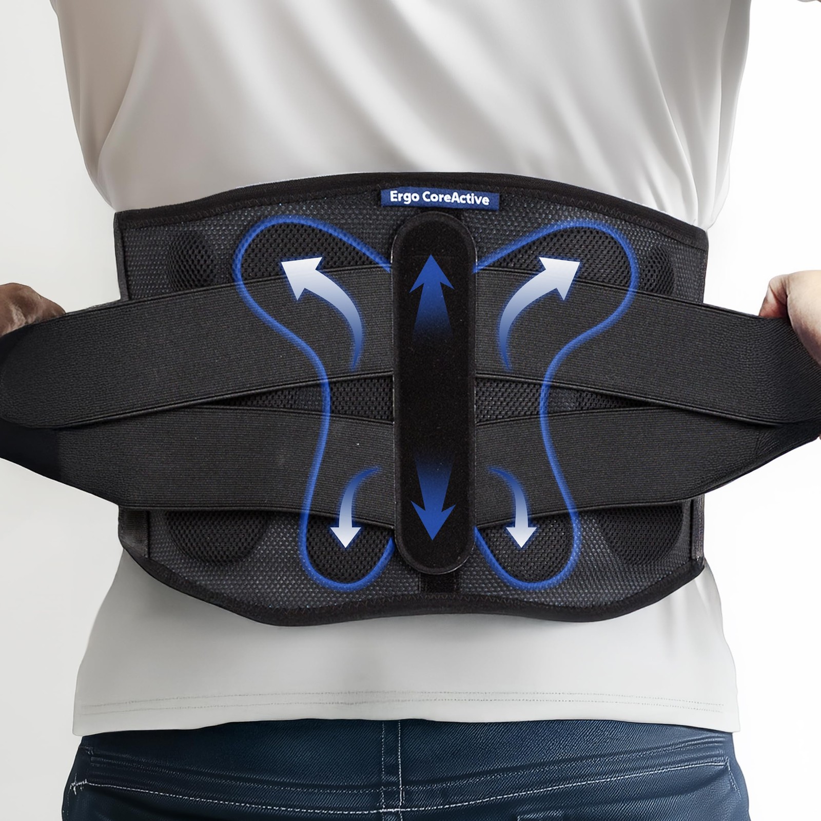 Strong Self-Heating Fit Lower Back Brace – Advanced Composite Fiber Support B…