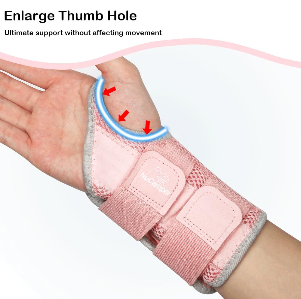 Nucamper Wrist Brace for Carpal Tunnel Relief, Adjustable Wrist Support Splint H