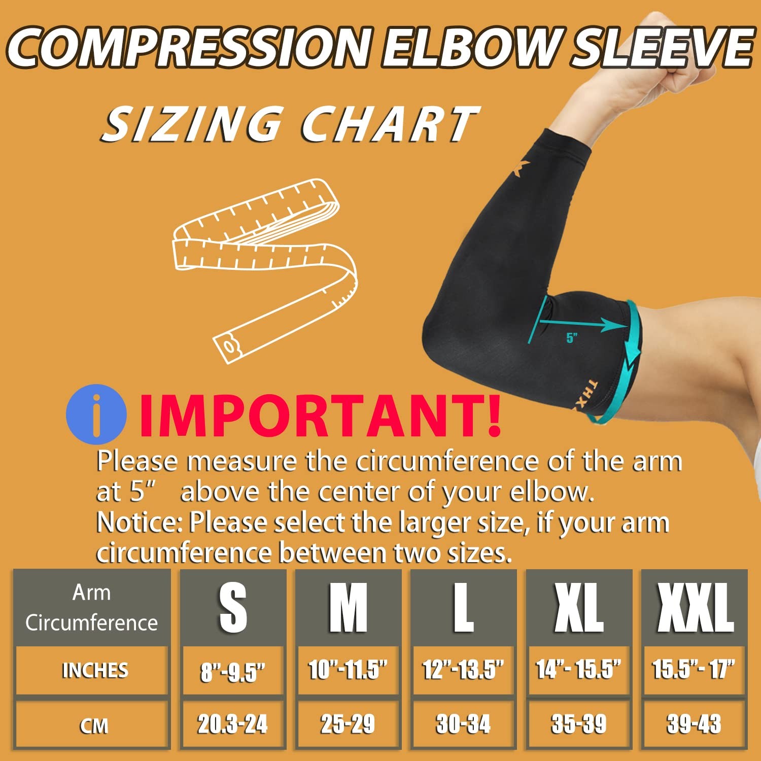 Elbow Compression Sleeve(2 Pieces) – 1Copper Infused Support –Guaranteed Reco…