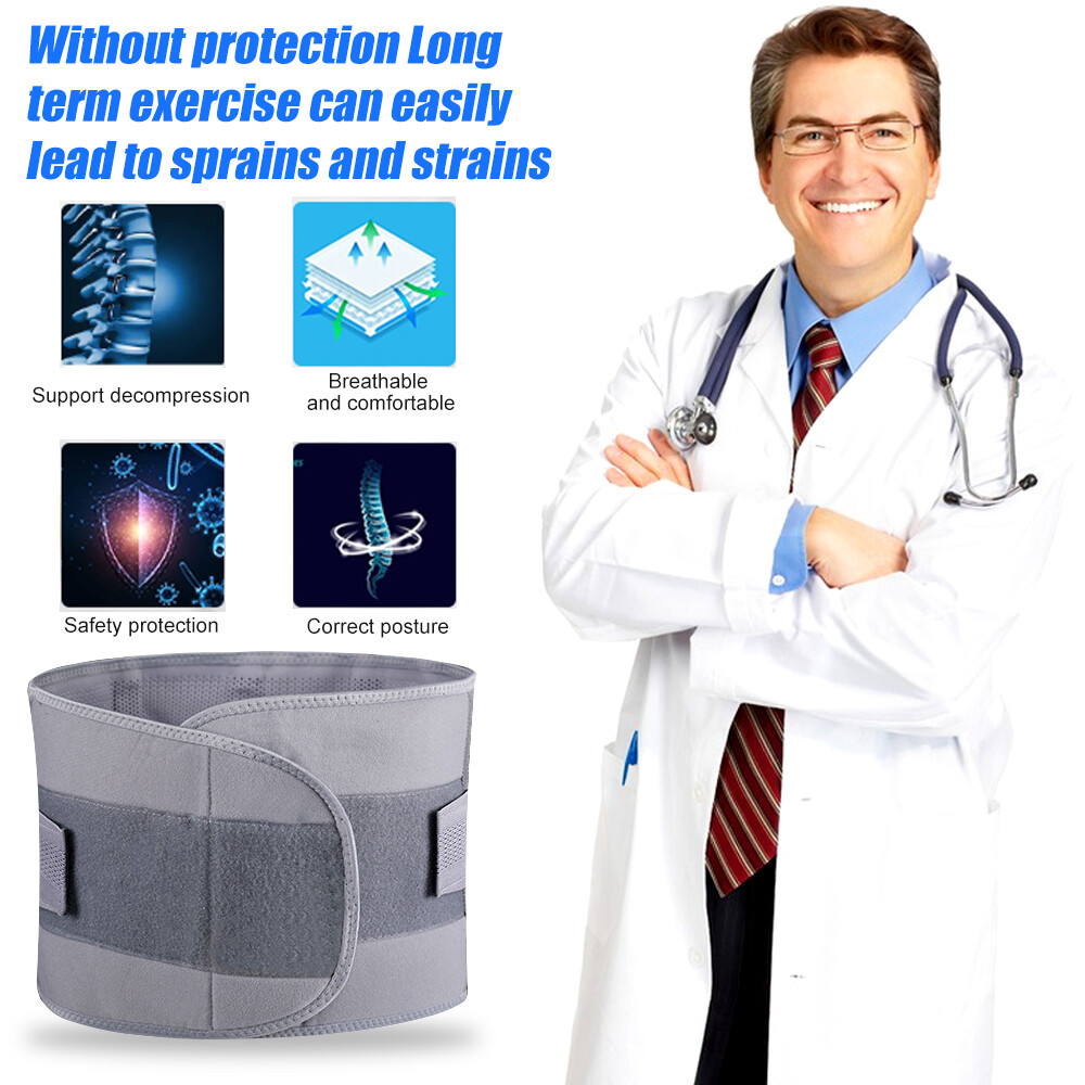 Lower Back Support Brace Men Women Sciatica Waist Lumbar Pain Relief Belt Fajas