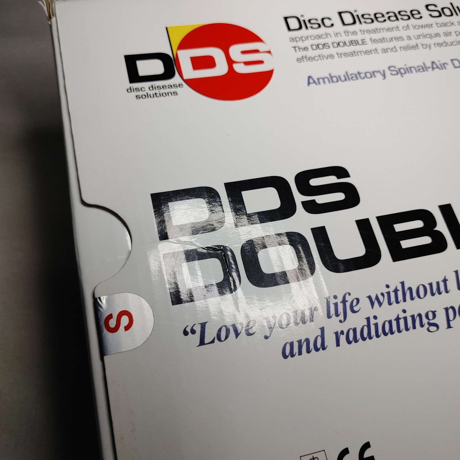 DDS DOUBLE Disc Disease Solutions Back Brace Size Small Spinal Air Decompression