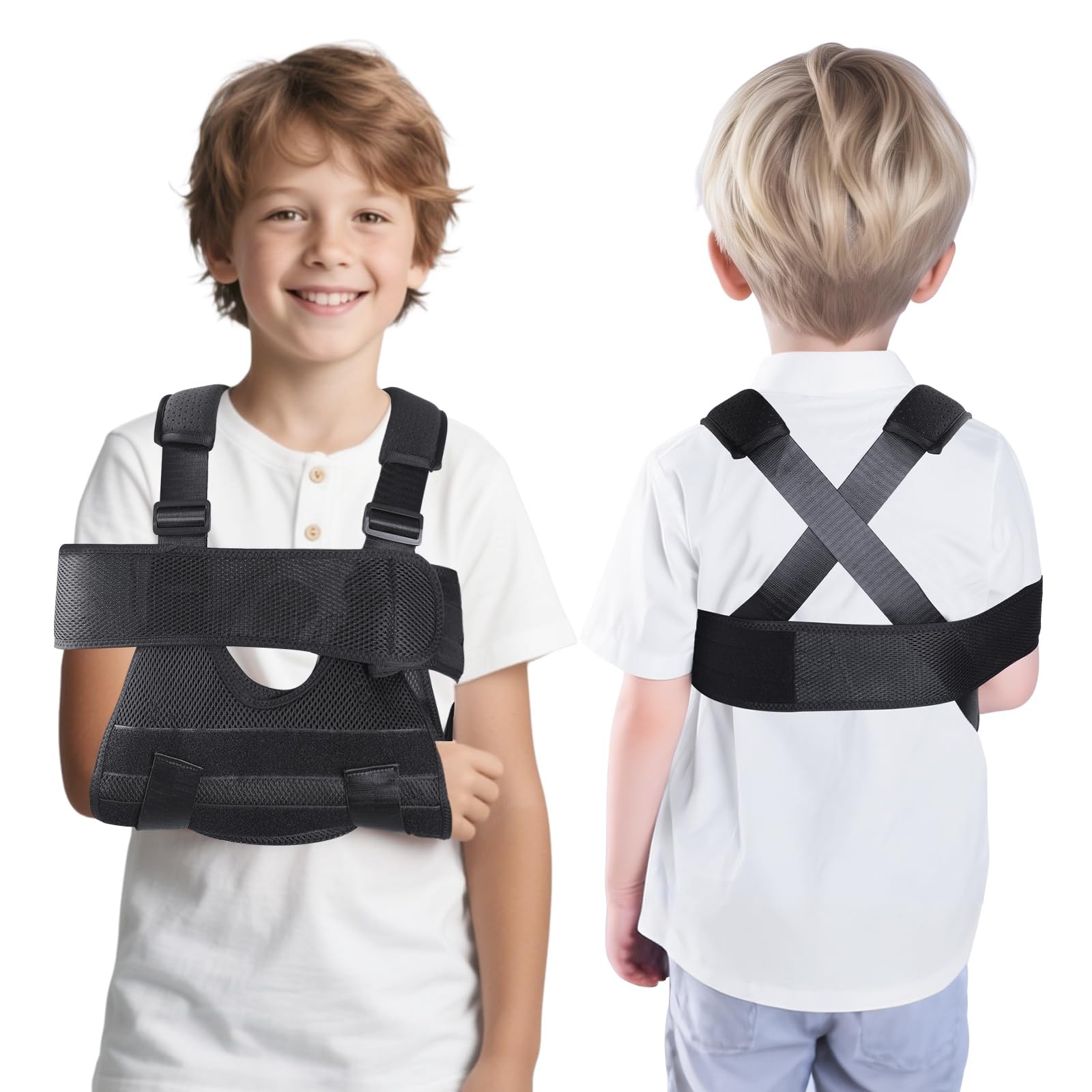 Black XS Kids Upper Extremity Arm Sling Breathable Shoulder Immobilizer