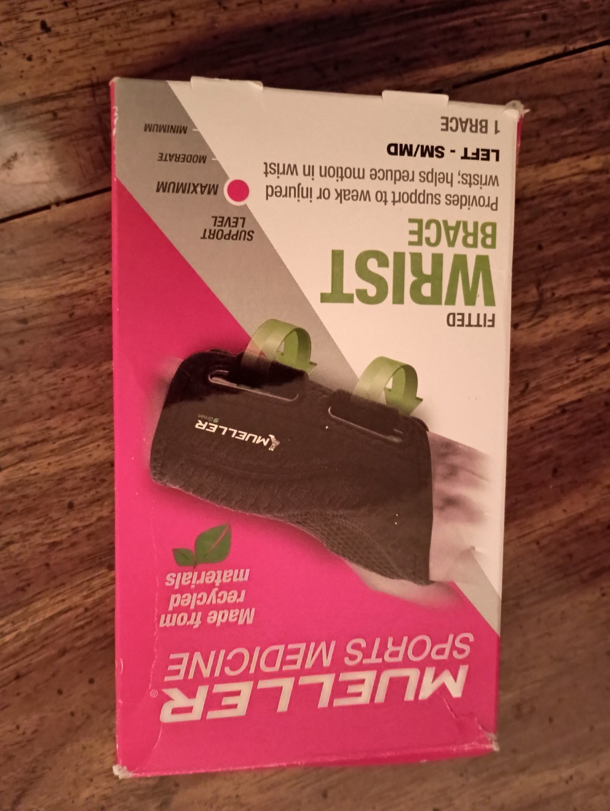 Mueller Fitted Wrist Brace Left-Sm/Med New Open Box
